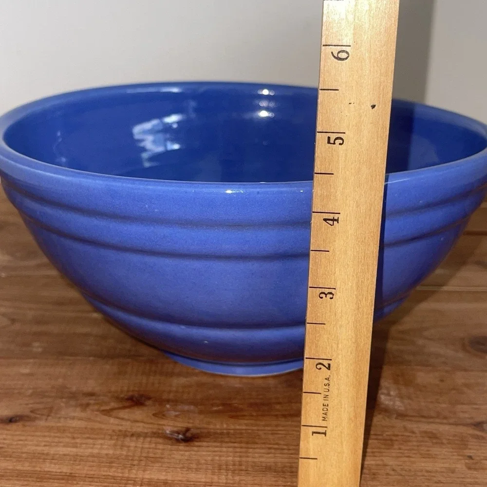 VTG Pfaltzgraff Nesting Mixing Bowl Blue Pottery Bee Hive 1950s Countrycore